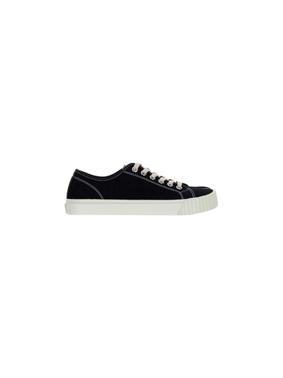 Shop Maison Margiela Canvas Sneakers With Iconic Tabi Toe