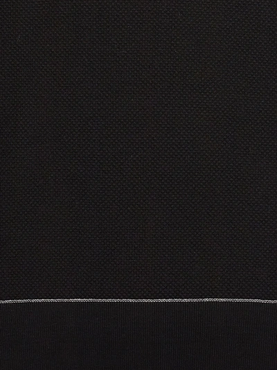 Shop Brioni Textured  Shirt Polo Black