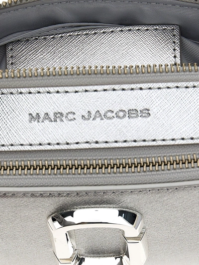 Shop Marc Jacobs The Metallic Snapshot Crossbody Bags Silver
