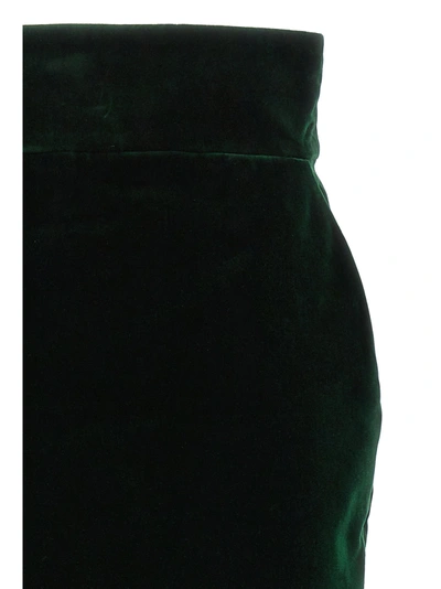 Shop Alexandre Vauthier Velvet Midi Skirt Skirts Green