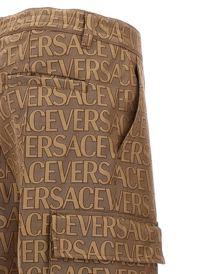 Shop Versace Allover' La Vacanza Caspule Pants Brown