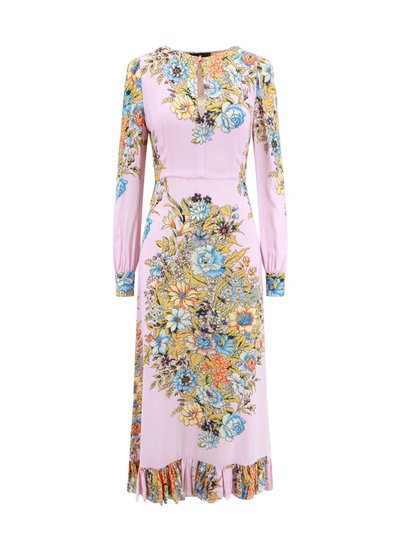 Shop Etro Viscose Dress With Floral Print