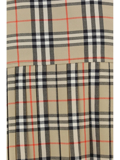 Shop Burberry Wool Skirt With Iconic Print