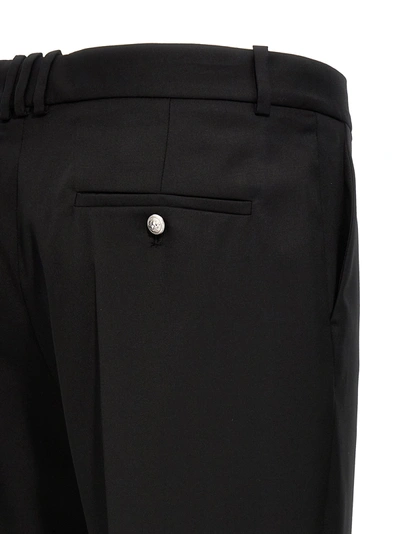 Shop Balmain Wool Tailored Trousers Pants Black