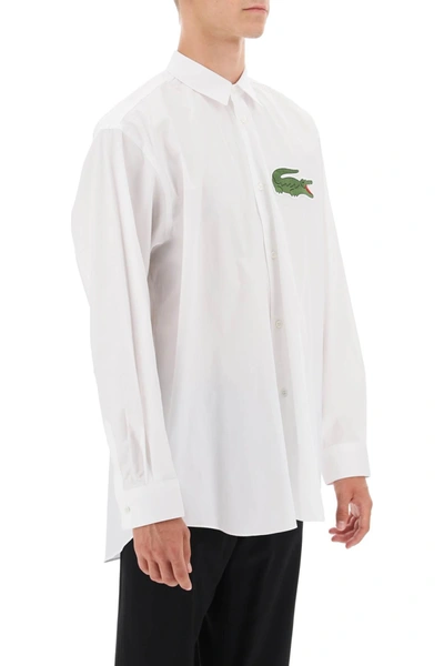 Shop Comme Des Garçons Shirt X Lacoste Oversized Shirt With Maxi Patch