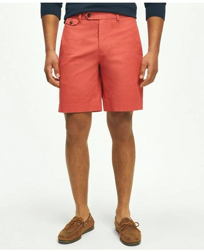 Shop Brooks Brothers 9" Canvas Poplin Shorts In Supima Cotton | Red | Size 30