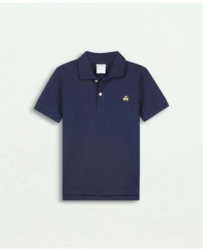 Shop Brooks Brothers Boys Pique Polo Shirt | Navy | Size Medium