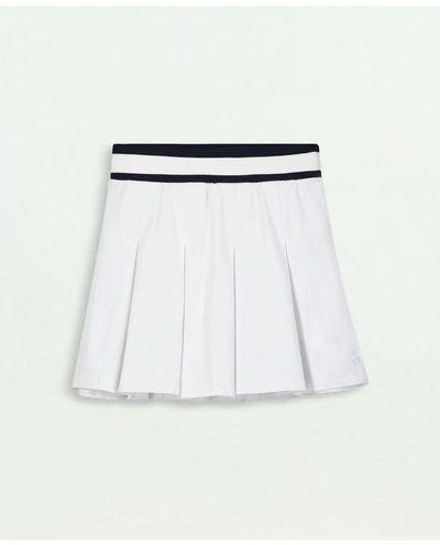 Shop Brooks Brothers Girls Pleated Tennis Skort | White | Size 14