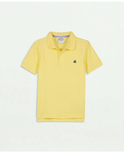 Shop Brooks Brothers Boys Classic Polo Shirt | Light Yellow | Size Large