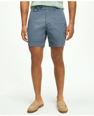 Shop Brooks Brothers 7" Canvas Poplin Shorts In Supima Cotton | Blue | Size 44