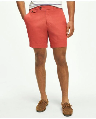 Shop Brooks Brothers 7" Canvas Poplin Shorts In Supima Cotton | Red | Size 40