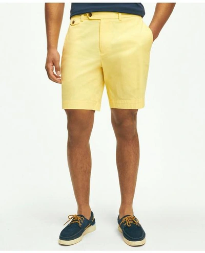 Shop Brooks Brothers 7" Canvas Poplin Shorts In Supima Cotton | Yellow | Size 35