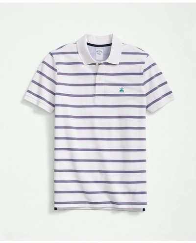 Shop Brooks Brothers Golden Fleece Mutli Striped Polo In Supima Cotton | White | Size Xs