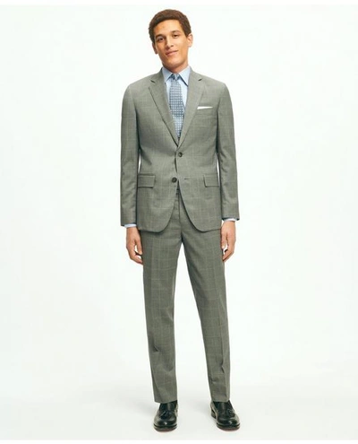 Brooks Brothers Slim Fit 1818 Windowpane Suit In Wool In Grey
