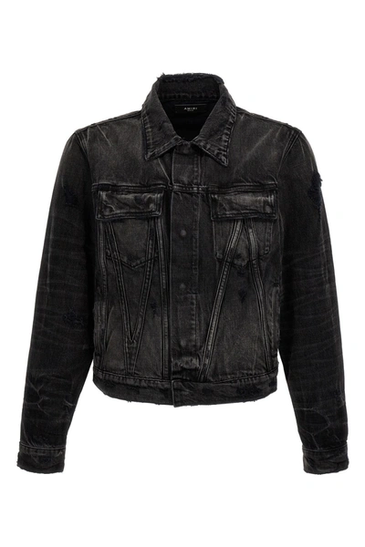 Shop Amiri Men 'ma Trucker' Jacket In Black
