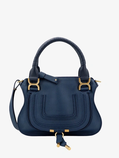 Shop Chloé Chloe' Woman Marcie Woman Blue Handbags