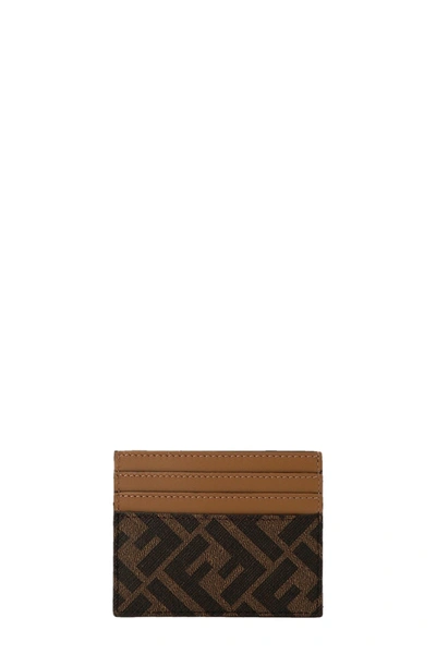 Shop Fendi Men ' Diagonal' Card Holder In Multicolor