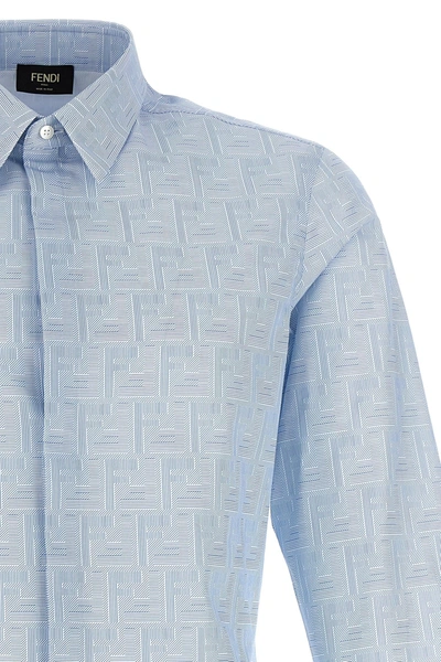 Shop Fendi Men ' Shadow' Shirt In Blue
