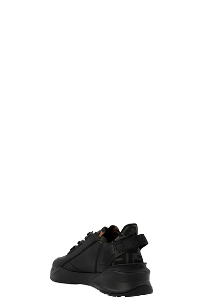 Shop Fendi Men 'flow' Sneakers In Black