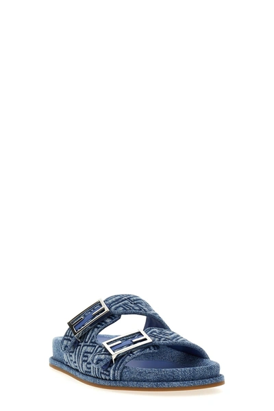 Shop Fendi Women ' Feel' Sandals In Blue