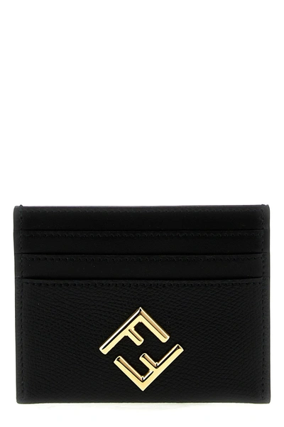 Shop Fendi Women 'ff Diamonds' Card Holder In Black