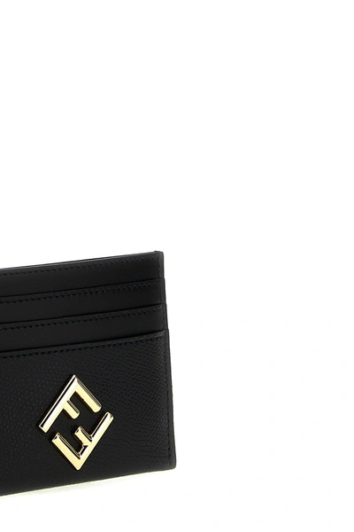 Shop Fendi Women 'ff Diamonds' Card Holder In Black
