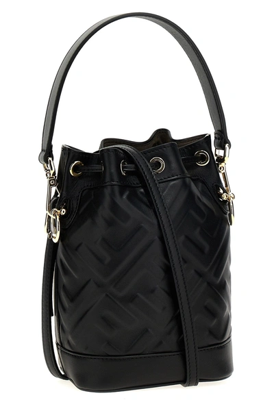 Shop Fendi Women 'mon Tresor' Mini Handbag In Black