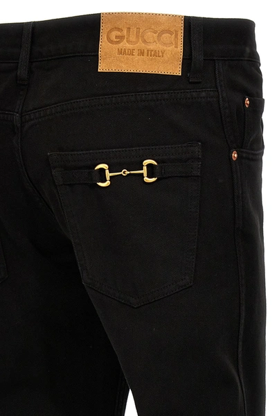 Shop Gucci Men 'morsetto' Jeans In Black