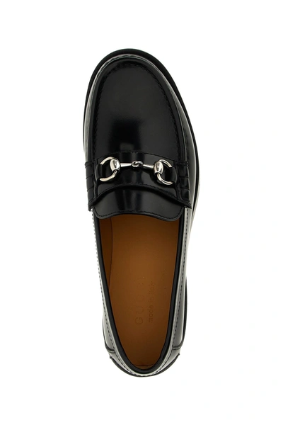 Shop Gucci Men 'morsetto' Loafers In Black