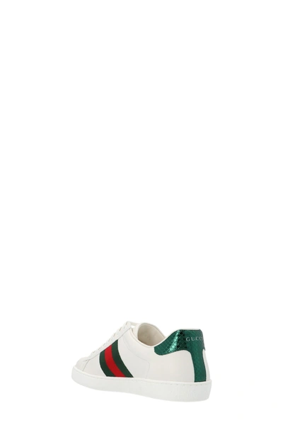 Shop Gucci Men 'new Ace' Sneakers In White