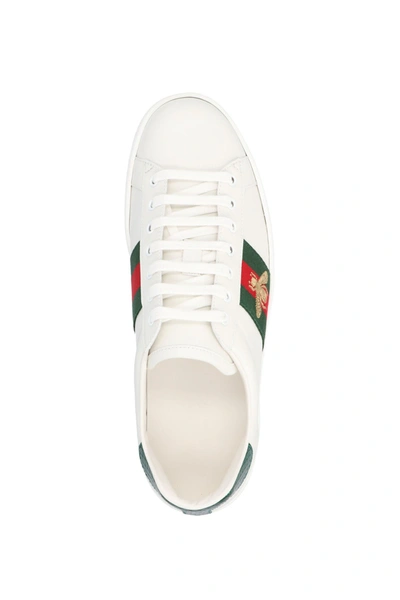 Shop Gucci Men 'new Ace' Sneakers In White