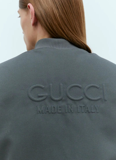 Shop Gucci Men Reversible Cotton Canvas Gilet In Gray