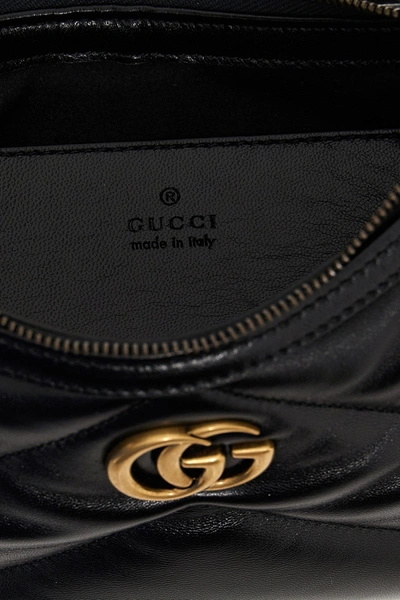 Shop Gucci Women 'gg Marmont' Small Shoulder Bag In Black