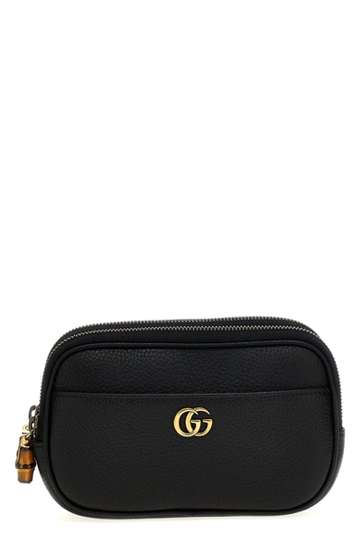 Shop Gucci Women 'gg' Mini Crossbody Bag In Black