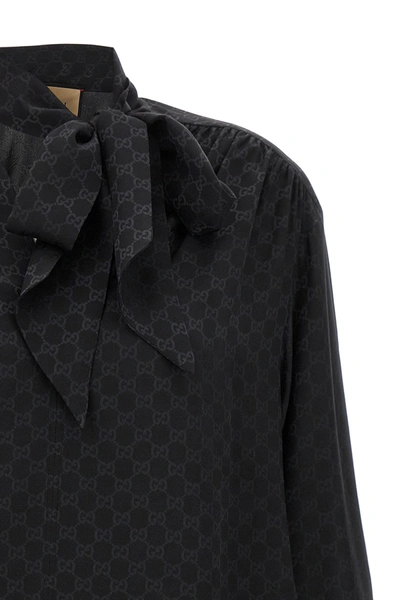 Shop Gucci Women 'gg' Shirt In Black