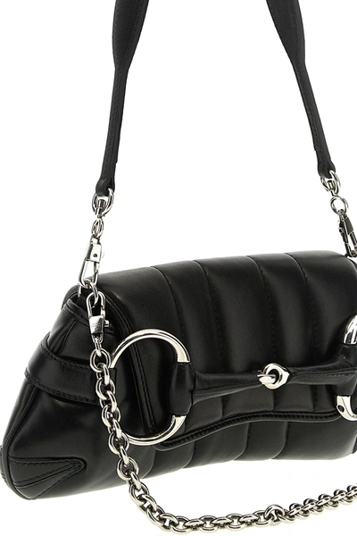 Shop Gucci Women 'horsebit' Small Shoulder Bag In Black