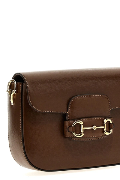 Shop Gucci Women 'mini Horsebit 1955' Crossbody Bag In Brown