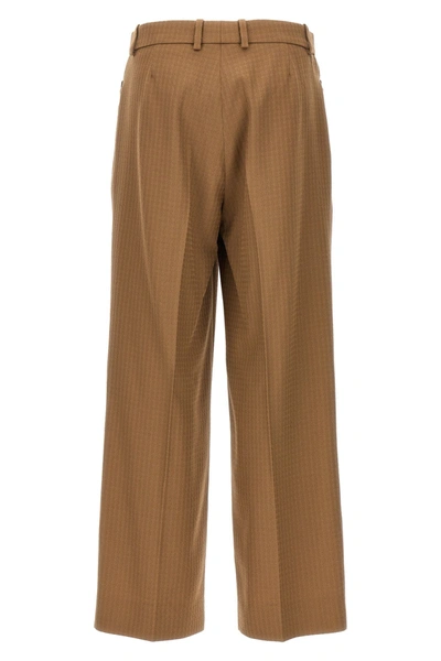 Shop Gucci Women 'morsetto' Pants In Brown