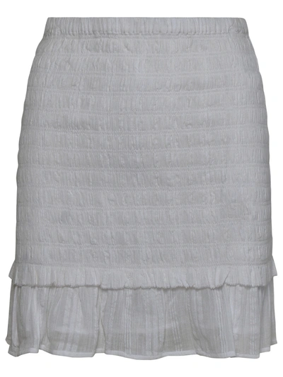 Shop Isabel Marant Étoile Isabel Marant Etoile 'dorela' White Cotton Miniskirt Woman