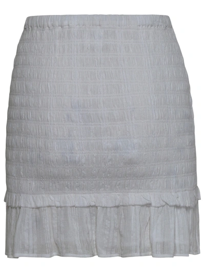 Shop Isabel Marant Étoile Isabel Marant Etoile Woman Isabel Marant Etoile 'dorela' White Cotton Miniskirt