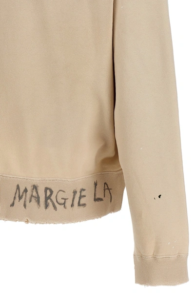 Shop Maison Margiela Men Logo Sweatshirt In Cream