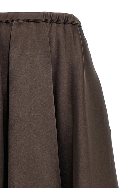 Shop Valentino Garavani Women 'techno Duchesse'  Skirt In Brown