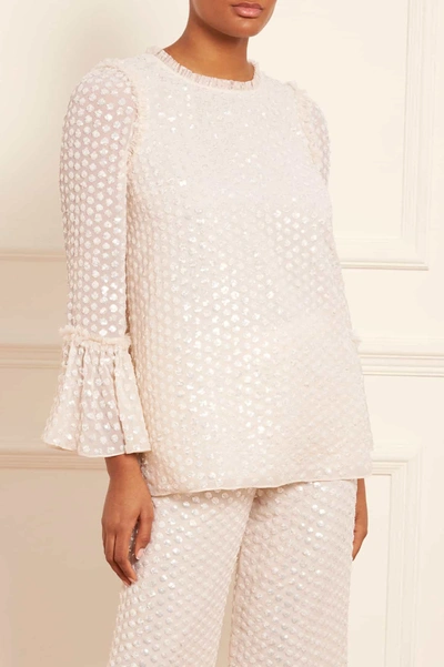 Shop Needle & Thread Raindrop Gloss Tunic In Champagne