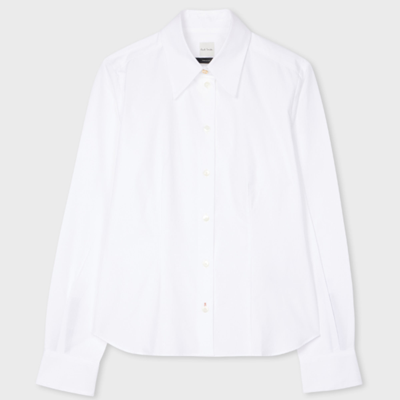 Paul Smith Cotton Poplin Shirt In White