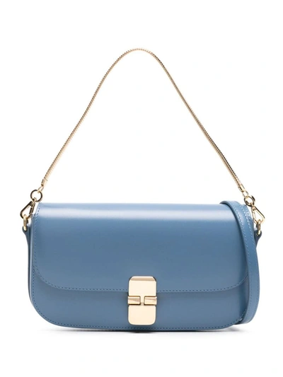 Shop Apc A.p.c. Clutch Grace Chaine Bags In Blue