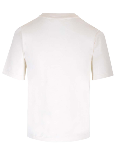 Shop Palm Angels White T-shirt With Monogram