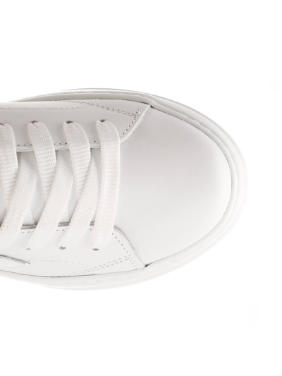 Shop Philippe Model Temple Sneakers With Black Heel Tab In White