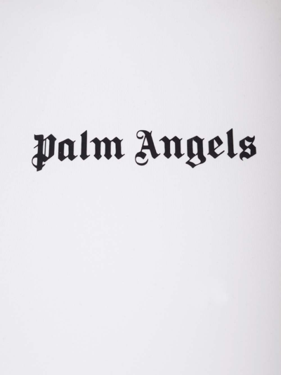 Shop Palm Angels Tank Top With Logo And Side Bands In White
