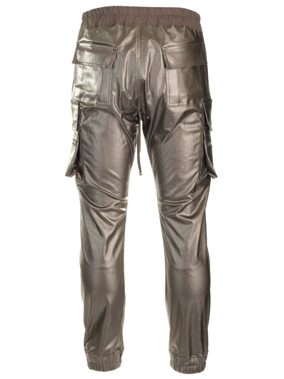 Shop Rick Owens Mastodon Slim Cargo Trousers In Silver