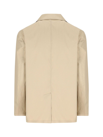 Prada Triangle Patch Button-up Jacket In Corda